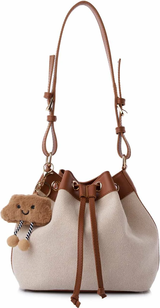 Ramenska torba Lucky Bees Vera, tan in krem